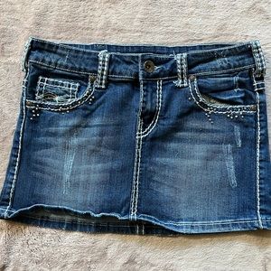 Cowgirl Tuff Blue Denim Mini Skirt